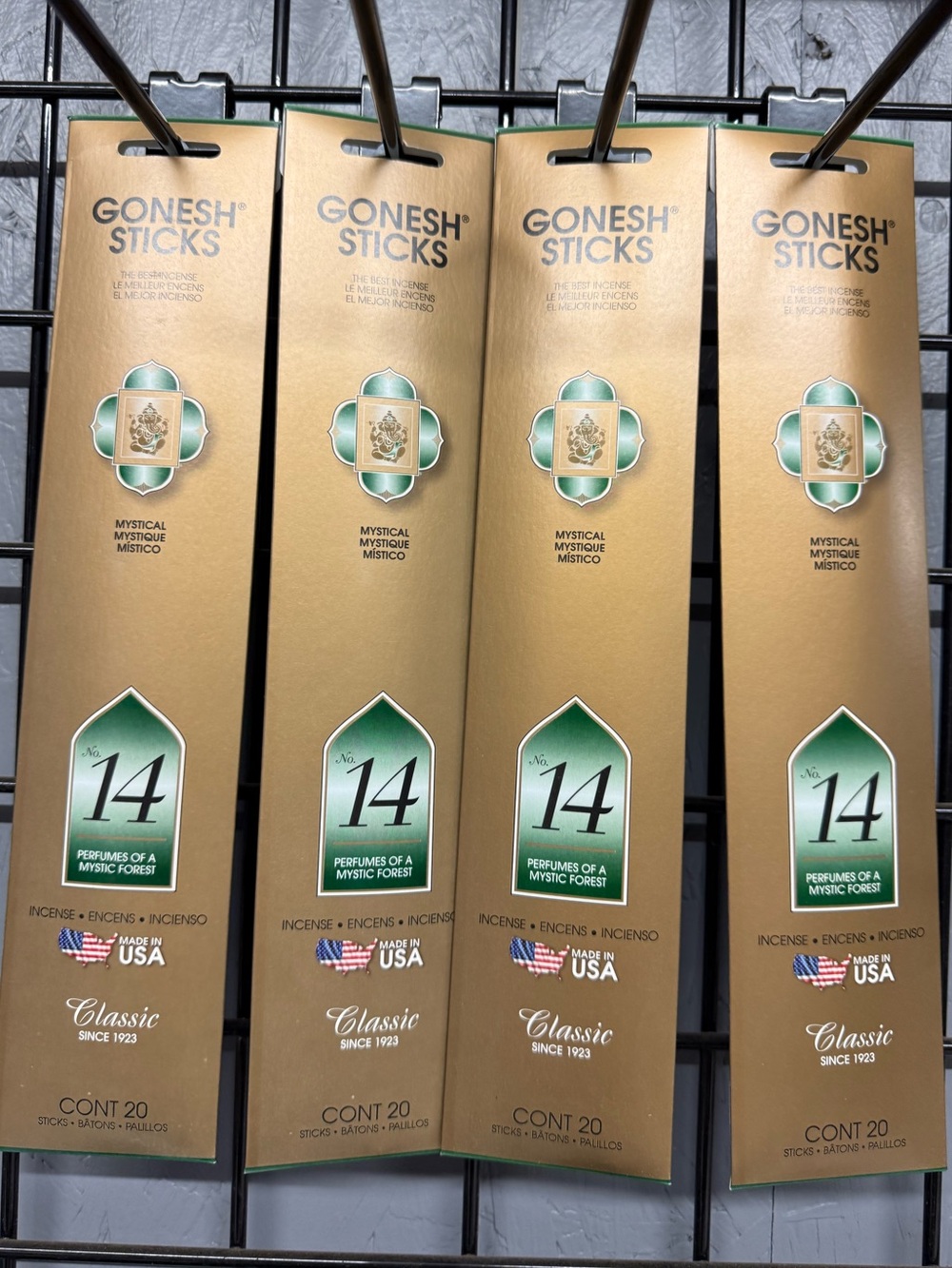 GONESH Classic Mystical 14 Incense Sticks -4 packs-80 sticks total - Picture 2 of 3